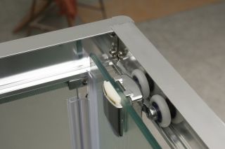 Душевой уголок прямоугольный, хром BelBagno UNO-AH-1-110/80-C-Cr