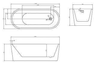 Акриловая ванна ABBER AB9272-1.7 170x70