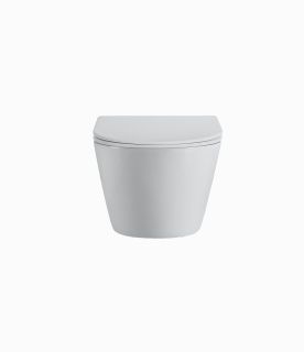 Унитаз подвесной безободковый (торнадо) Villeroy Boch DQ Rhein.Bach 500*360*350мм, сиденье микролифт, белый (DT1476516)