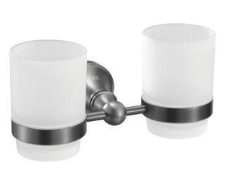 Стакан двойной для ванной комнаты Rose RG1922T пепельный