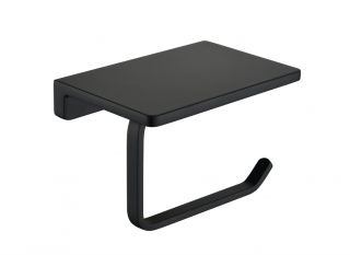 Настенный бумагодержатель плоский Grocenberg AC0027 (Черный матовый)