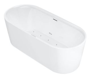 Акриловая ванна Riho Modesty Velvet Sparkle System Fall B090006105 170x76см с аэромассажем заполнение через перелив белый матовый