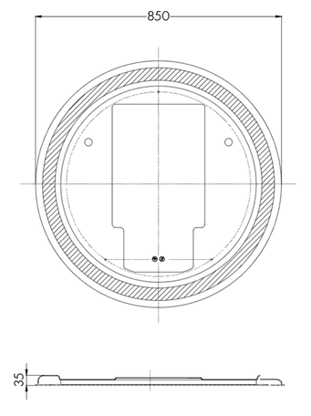 Зеркало Акватон Анелло 85см 1A260802AK010