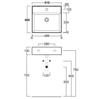 Раковина SIMAS AGILE AG51 nero matt*1 черная 51 см