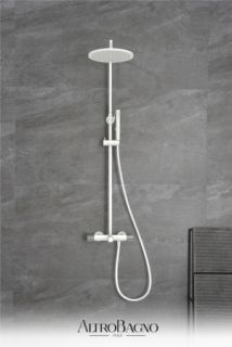 Душевая система с термостатом AltroBagno Intento 030424 BiOp белый матовый