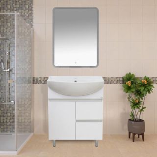 Напольная тумба под раковину Misty Амур с двумя ящиками 70см белый