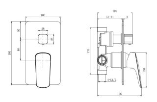 Смеситель для ванны Aquatek Вега AQ1046CR хром