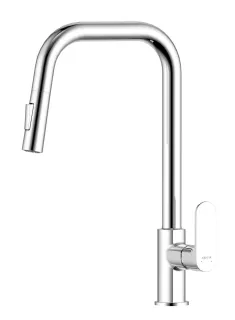 Смеситель для кухни Aquatek Альфа AQ1984CR с выдвижным изливом хром