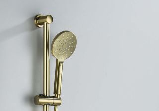 Душевой гарнитур Aquatek Оберон шлифованное золото