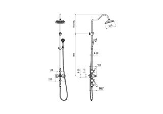 Душевая система Aquatek Классик AQ2543PG золото