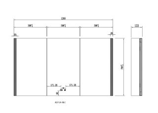 Зеркало-шкаф с подсветкой Aquatek AQ7129-MLC 120 см сенсорное управление хром