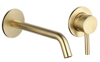 Встраиваемый смеситель для раковины AQUAme Siena AQM6215BG шлифованное золото