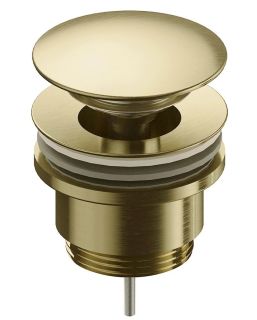 Донный клапан для раковины AQUAme AQM7003BG без перелива шлифованное золото