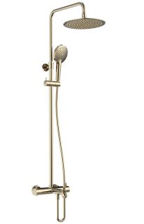 Душевая стойка AQUAme AQM8008GG с термостатом золото