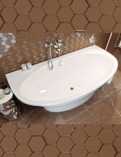 Ванна из искусственного камня AquaStone Мальта 189x96см белый