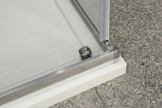 Душевой уголок прямоугольный, хром BelBagno UNIQUE-AH-1-100/115-100-C-Cr