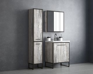 Зеркало-шкаф Corozo Айрон 70см антик/чёрный SD-00000280