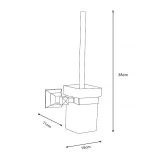 Ерш подвесной AZARIO ALTRE AZ-96013B со стеклянной колбой