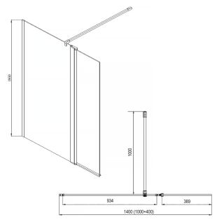 Душевая перегородка Azario CHICAGO AZ-NAR6321 1000