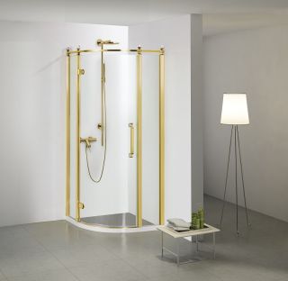 Душевое ограждение Azario ONTARIO AZ-NBB2231-L 900 GOLD