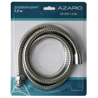 Душевой шланг Azario KAPRIS AZ-SW-1,5-BL 150 см в металлической оболочке
