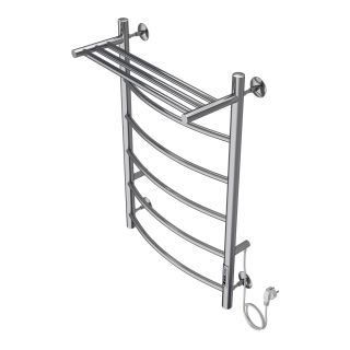 Полотенцесушитель электрический AZARIO VERONA AZ04858P 500/800 5 секций, с полкой, диммер справа, хром