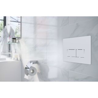 Кнопка смыва AZARIO KAPRIS AZ-8200-0090/AZ-P58-0130  двойная, квадратная, цвет белый