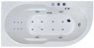 Гидромассажная ванна Royal Bath Azur De Luxe 160x80см левая белый RB614202DL-L