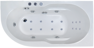 Гидромассажная ванна Royal Bath Azur De Luxe 140x80см правая белый RB614200DL-R