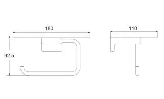 Держатель для туалетной бумаги с полочкой Rose RG1805C белый