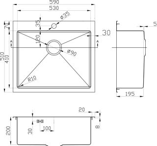Мойка кухонная Zorg Inox PVD SZR-5951 BRONZE