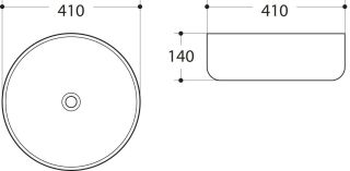 Раковина Art&Max 41см белый AM-78170