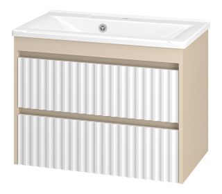 Подвесная тумба под раковину Brevita Balaton BAL-06075-03-012Я 75см белый/бежевый