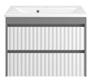 Подвесная тумба под раковину Brevita Balaton BAL-06075-01-012Я 75см белый/серый