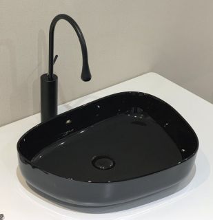 Раковина накладная BelBagno 55см чёрная BB1435-NERO