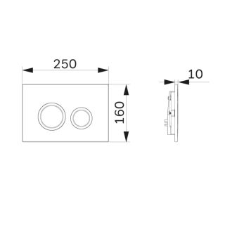 Клавиша смыва Am.Pm ErgoFit L I110101 механическая белый