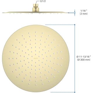 Верхний душ Aquatek AQ2075BG 30 см шлифованное золото