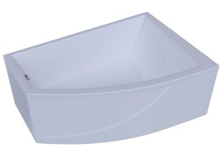 Акриловая ванна Aquatek Оракул ORK180-0000009 180х125 см правая с фронтальным экраном вклеенный цельносварной металлический каркас