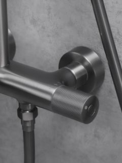 Душевая система с термостатом AltroBagno Bilancia 030428 GrMt оружейная сталь