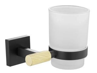 Стакан для ванной комнаты Rose RG3012H золото/чёрный
