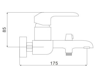 Смеситель для ванны Rose R2102F белый/хром