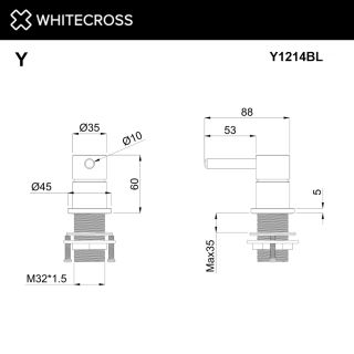 Смеситель для раковины WHITECROSS Y1214NIB брашированный никель