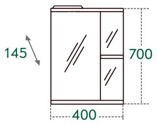 Зеркальный шкаф СанТа Ника 101080 40см левый фацет белый