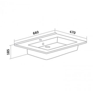 УМЫВАЛЬНИК RUNO мебельный Kirovit Оскар 65 (00-00001021)