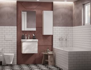 Тумба под раковину Акватон Асти 55см белый/ясень шимо 1A263101AXD70