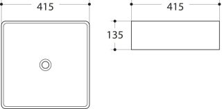 Раковина Art&Max 41см белый AM-7050-D