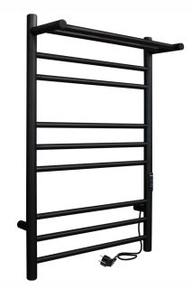Полотенцесушитель электрический Indigo Line Trinity LСLTE80-40PBRRt с полкой 80x40 см чёрный муар