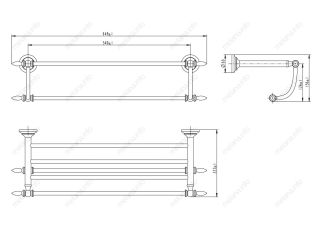 Полка для полотенец Melana MLN-820003 хром/золото