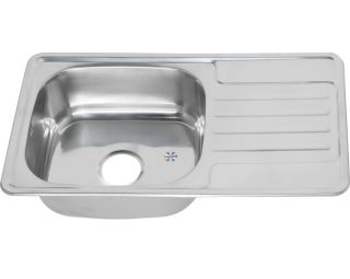 Мойка 7642 U Melana 0,8/180 хром с сифоном (113/2 *10)