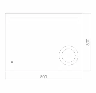 Зеркало с подсветкой Aquanika Cosmo AQC6080RU27 80 см